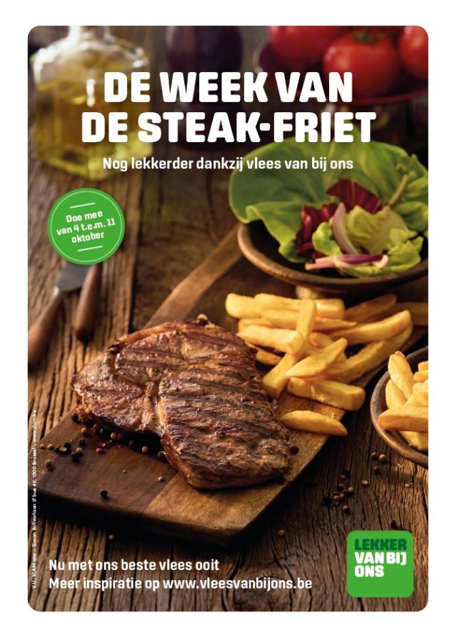 Affiche week van de steak-friet Affiche week van de steak-friet