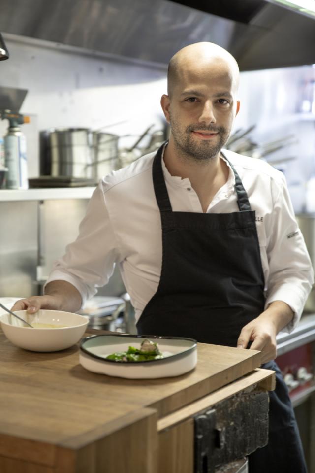 Kevin Lejeune, chef van La Canne en Ville in Brussel Kevin Lejeune, chef van La Canne en Ville in Brussel