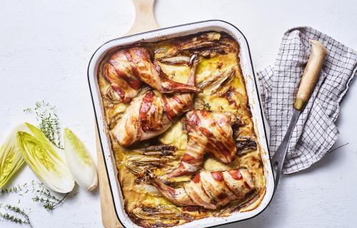 Tartiflette uit de oven met konijn